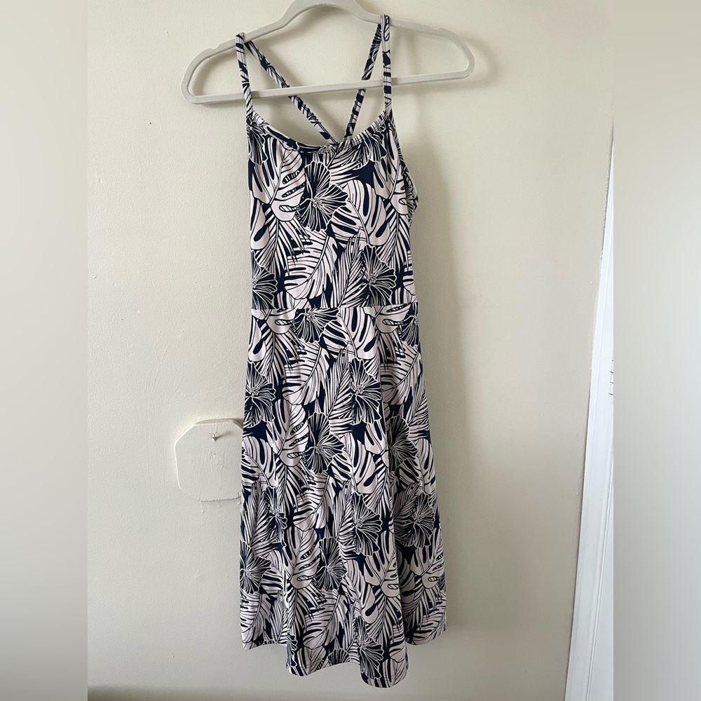 Pact Fit & Flare Tropical Midi Dress